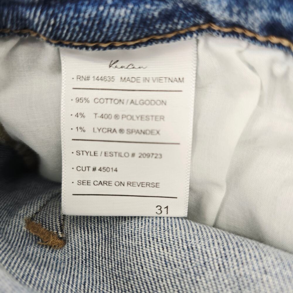 Kancan Slim Straight High Waist Jeans Blue 31 - Picture 4 of 5